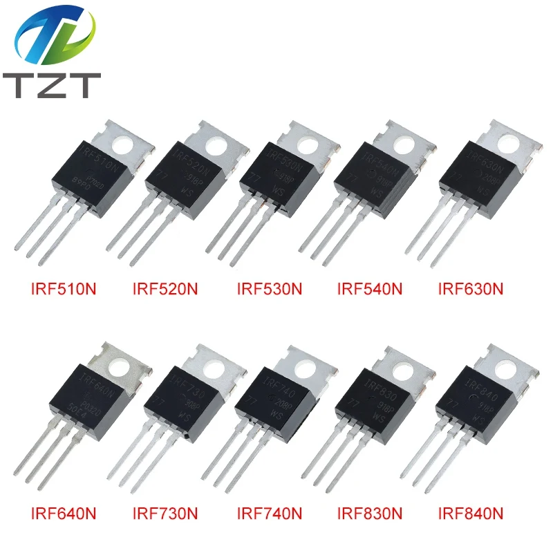 10PCS IRF640 IRF540 IRF510 IRF830 IRF530 IRF840 IRF740 IRF630 IRF520 IRF730