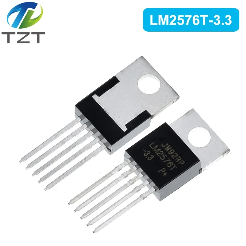 10PCS LM2576 LM2576T LM2576T-ADJ LM2576T-3.3 LM2576T-5.0 REG BUCK ADJ 3A