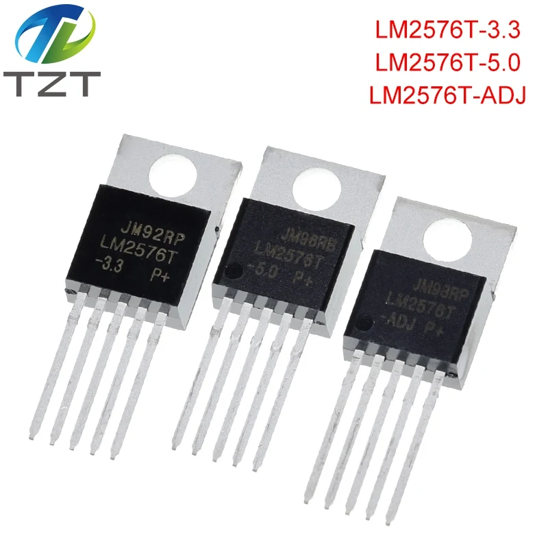 10PCS LM2576 LM2576T LM2576T-ADJ LM2576T-3.3 LM2576T-5.0 REG BUCK ADJ 3A