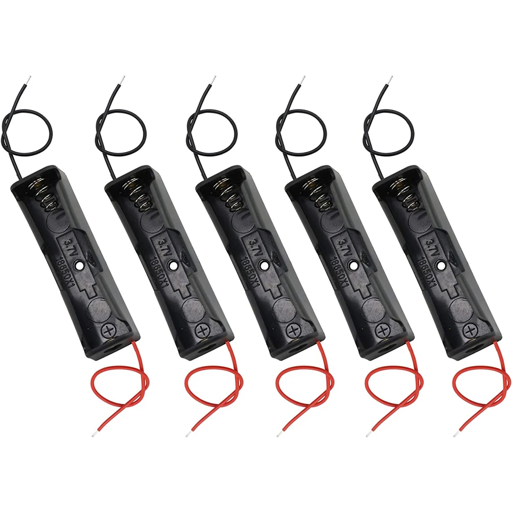 10pcs 18650 Battery Holder Single 1x 3.7V 18650 Battery Holder 18650 Battery Holder with Wires