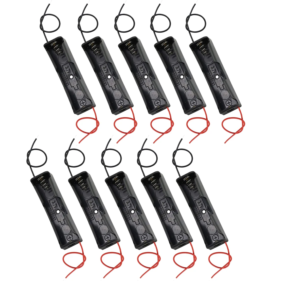 10pcs 18650 Battery Holder Single 1x 3.7V 18650 Battery Holder 18650 Battery Holder with Wires