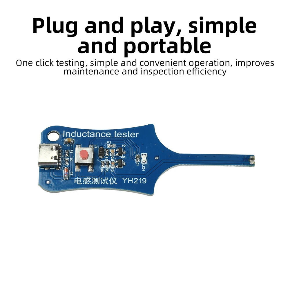 Portable Inductance Detector Tester with Type-C Quick Fault Detection for Motherboard Coils & Electronic Components Repair