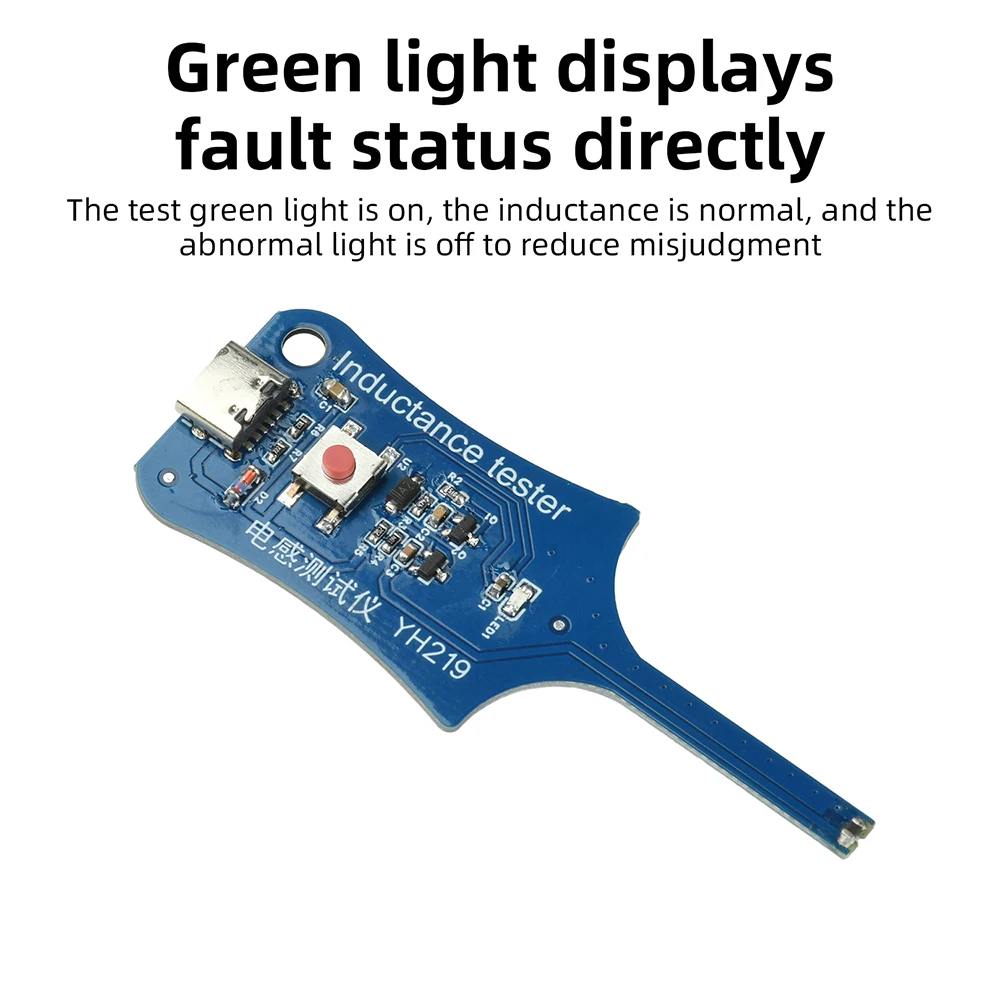 Portable Inductance Detector Tester with Type-C Quick Fault Detection for Motherboard Coils & Electronic Components Repair