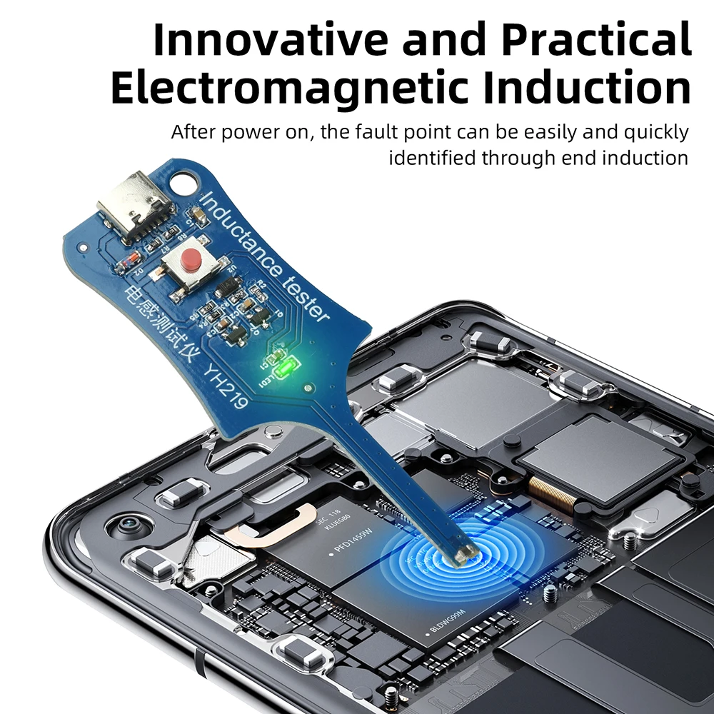 Portable Inductance Detector Tester with Type-C Quick Fault Detection for Motherboard Coils & Electronic Components Repair