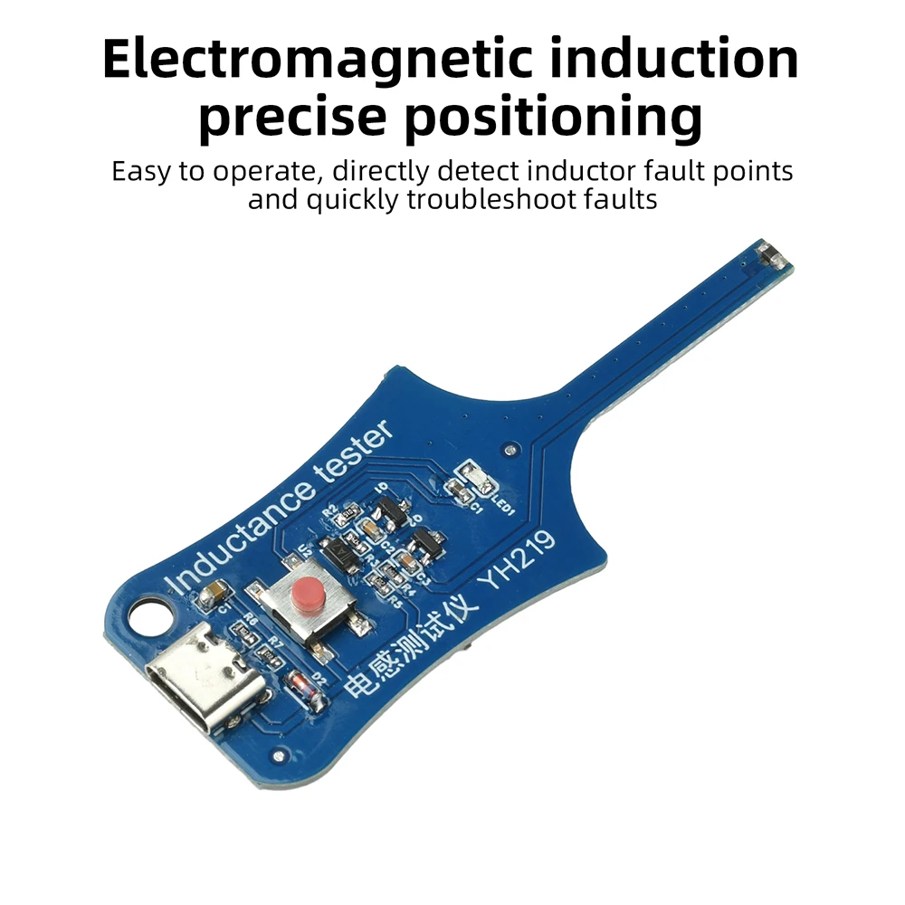 Portable Inductance Detector Tester with Type-C Quick Fault Detection for Motherboard Coils & Electronic Components Repair