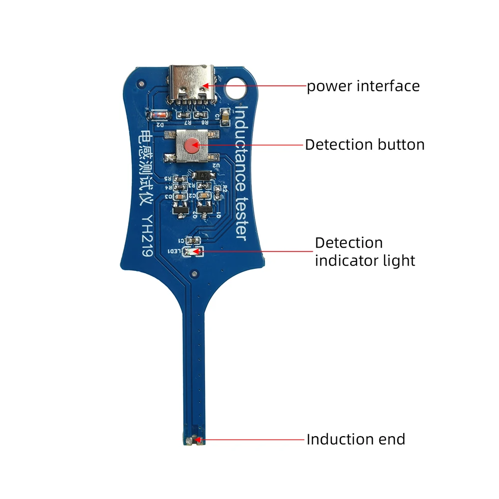 Portable Inductance Detector Tester with Type-C Quick Fault Detection for Motherboard Coils & Electronic Components Repair