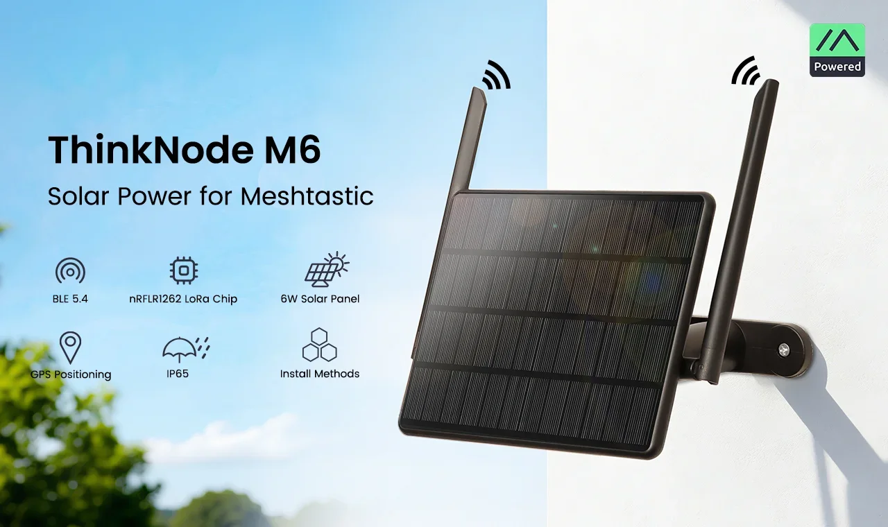 Elecrow ThinkNode M6 Outdoor Solar Power SX1262 LoRa Transceiver nRF52840 GPS positioning Support 915MHz / EU 868MHz