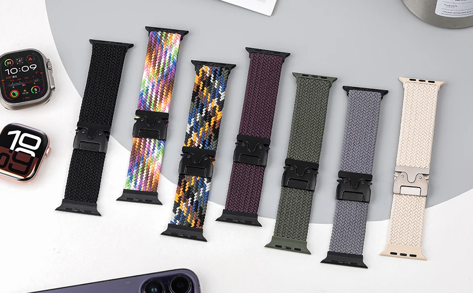 Parachute Strap For Apple Watch Band 44mm 46mm 42mm 45mm 41mm 40mm Braided Bracelet Correa iWatch Series 10 9 8 SE Ultra 2 49mm