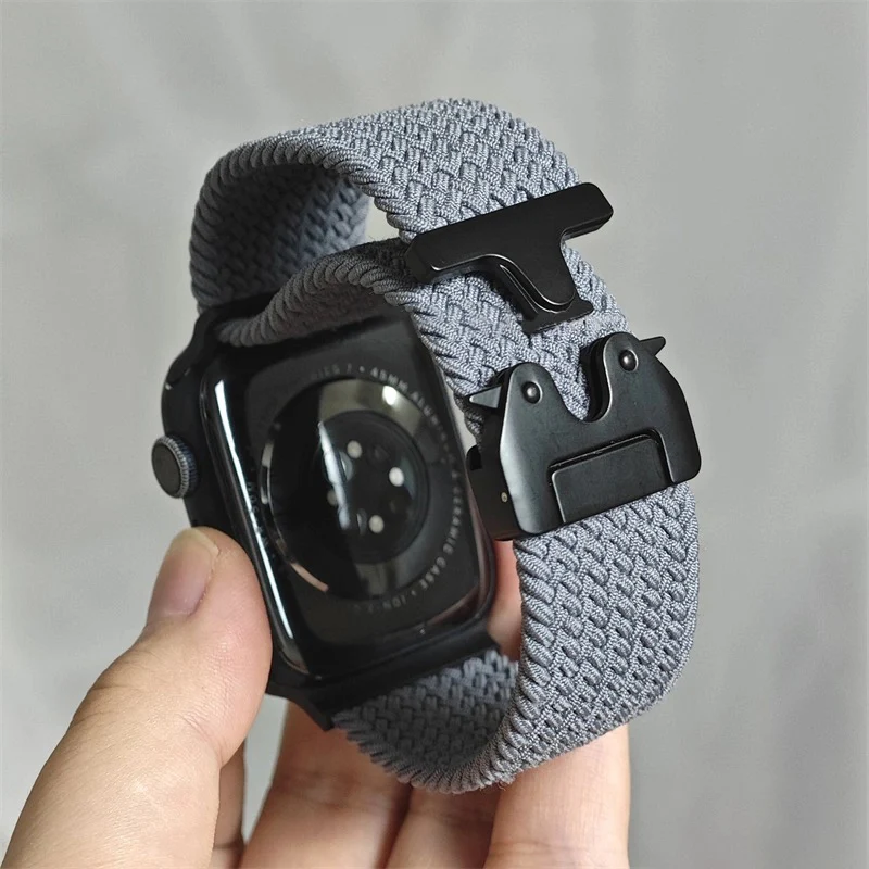 Parachute Strap For Apple Watch Band 44mm 46mm 42mm 45mm 41mm 40mm Braided Bracelet Correa iWatch Series 10 9 8 SE Ultra 2 49mm