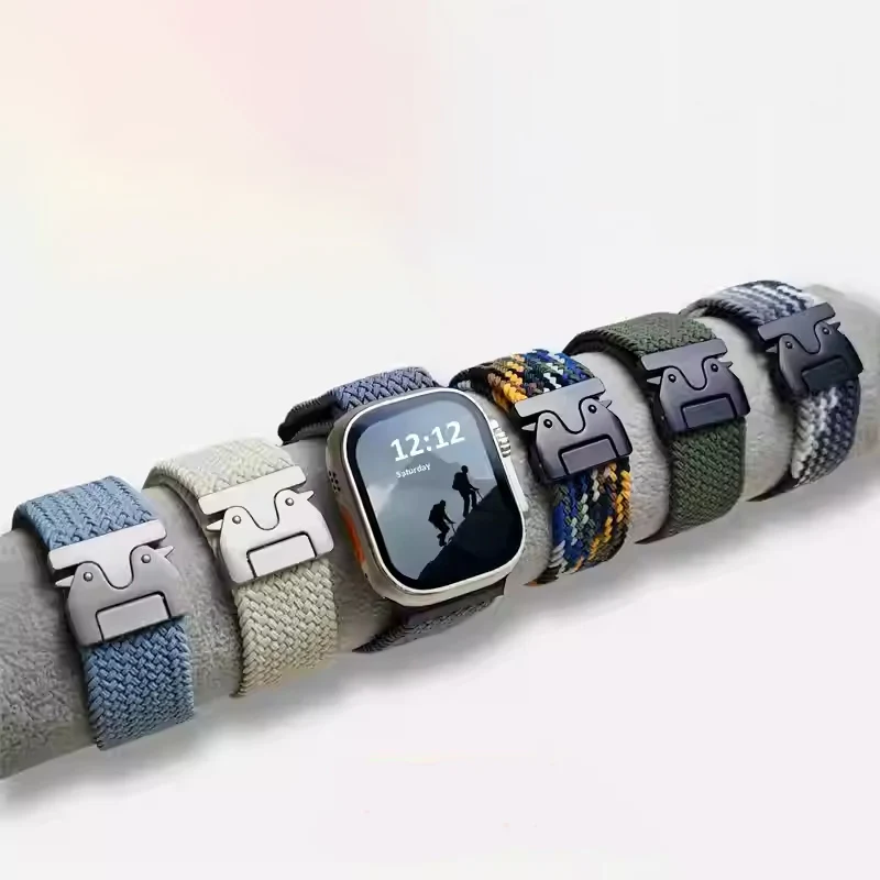 Parachute Strap For Apple Watch Band 44mm 46mm 42mm 45mm 41mm 40mm Braided Bracelet Correa iWatch Series 10 9 8 SE Ultra 2 49mm