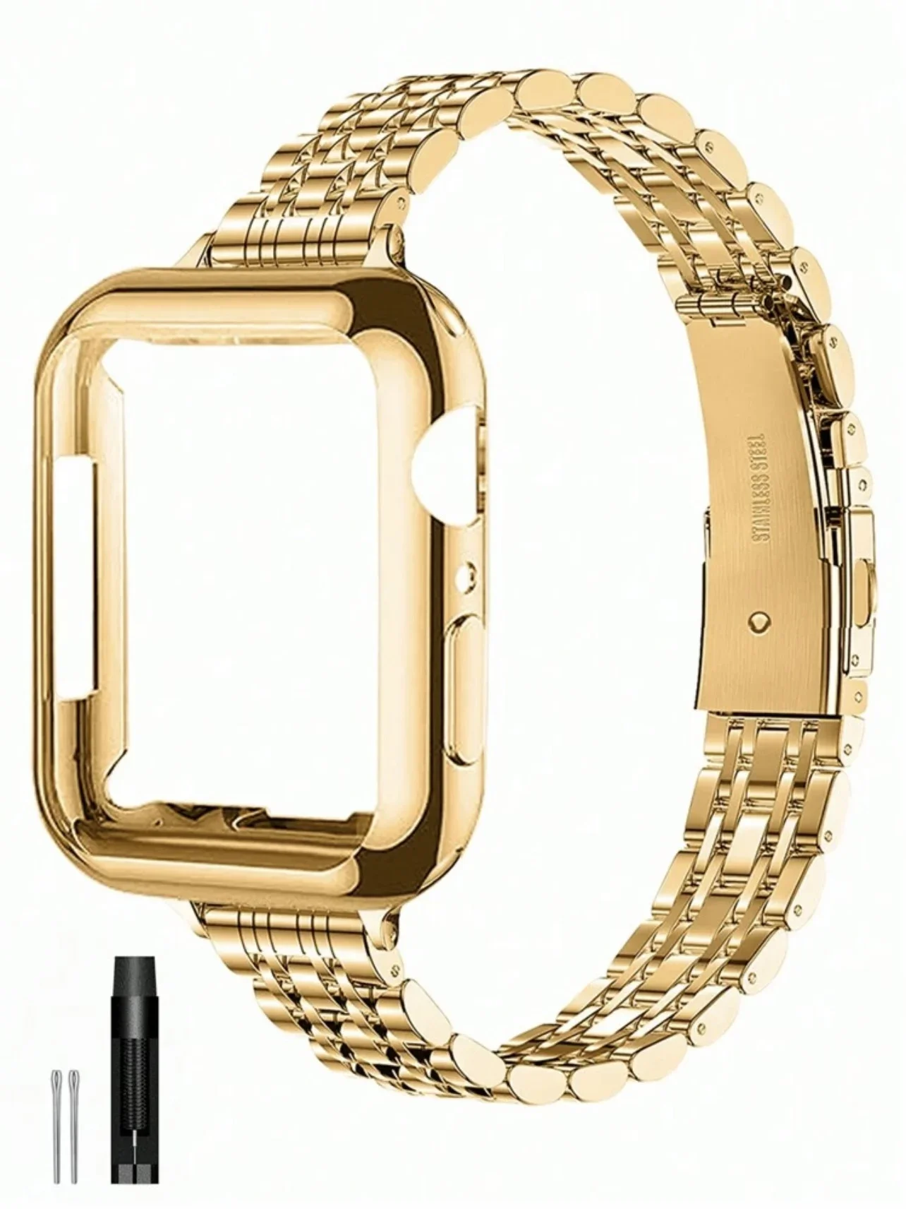 New 2 In1 Band Protective Shell Case for Apple Watch Cover Strap Series 11/10/9/8/7/6/5/4 38mm 40mm 41mm 42mm 44mm 45mm 46mm