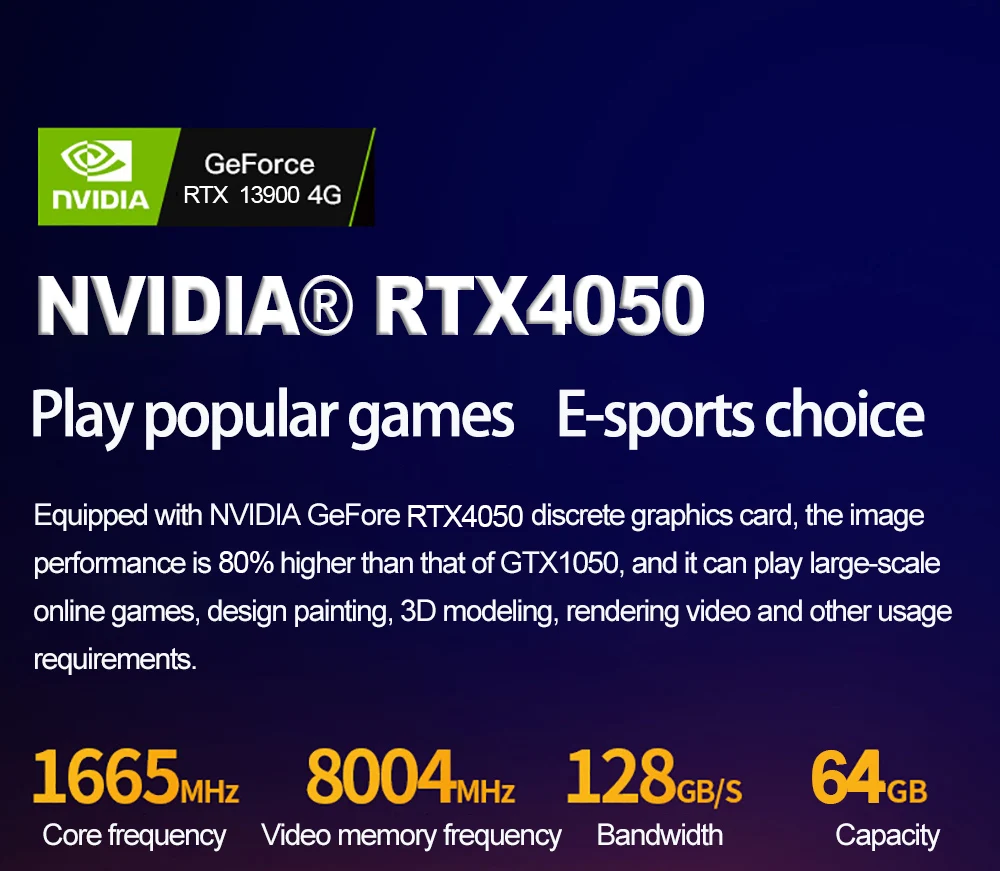 S6 16.1 Inch Gaming Laptop RTX 4050 6G Intel Core I9-13900H I7-8750H Windows 11 Pro Max 64GB 2*DDR5 2*M.2 4TB Office Computer