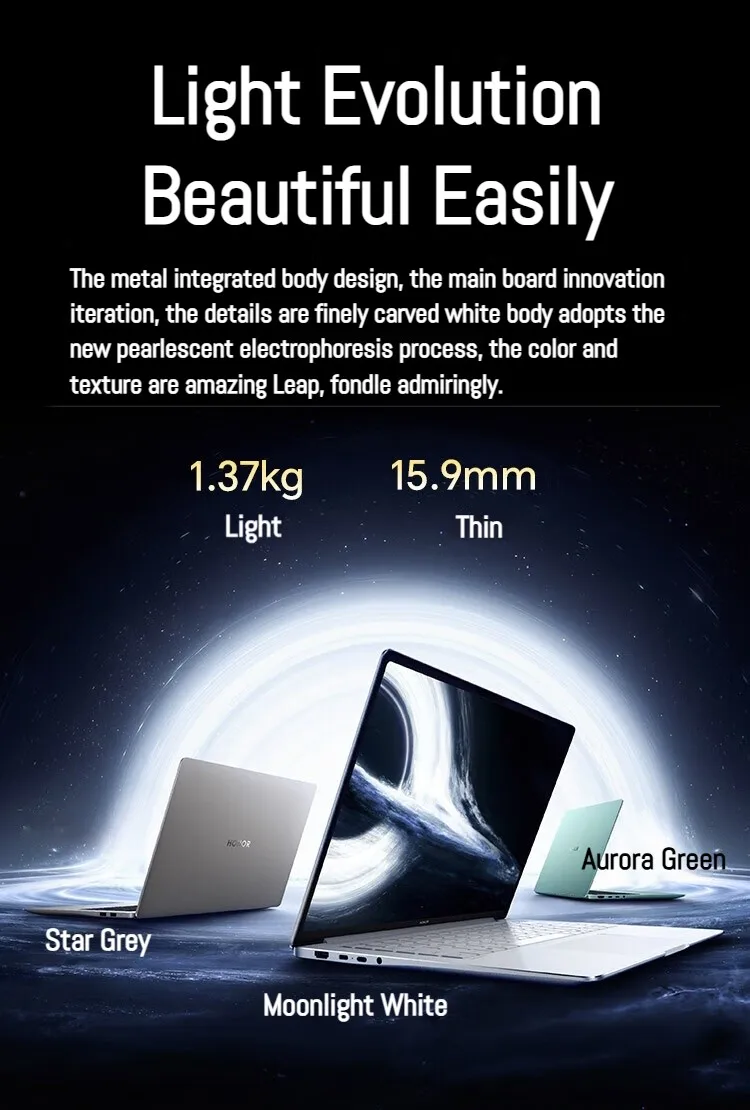 NEW Honor MagicBook Pro 14 Laptop 14.6-inch U5-125H 16G/24G 1T 3.1K Screen 92Wh Computer PC Notebook Ultrabook