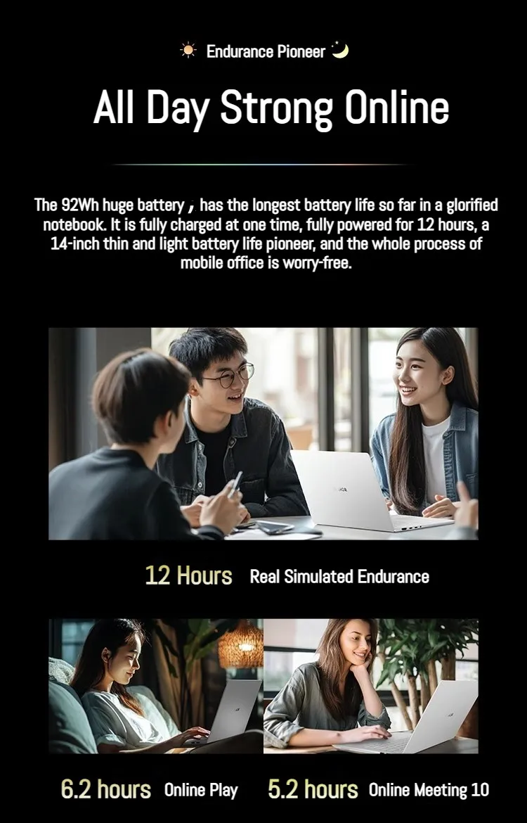 NEW Honor MagicBook Pro 14 Laptop 14.6-inch U5-125H 16G/24G 1T 3.1K Screen 92Wh Computer PC Notebook Ultrabook
