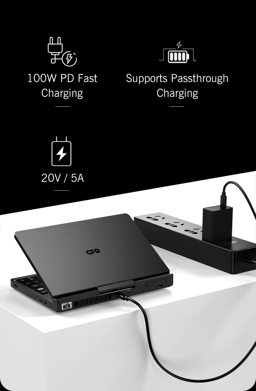 New 2025 version! GPD Pocket 4 8.8-inch AMD AI 9 HX 370 64GB RAM 2TB NVMe 2.5K resolution 144Hz refresh rate Gaming Mini Laptop