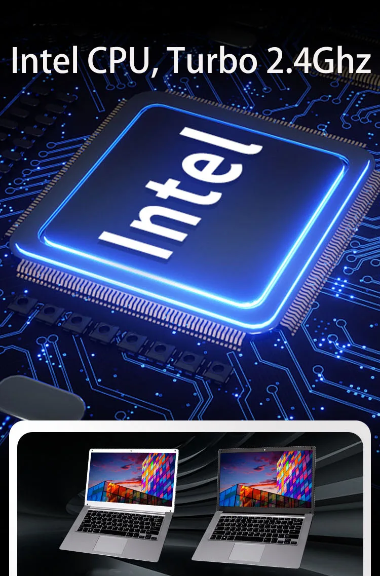 MOLOSUPER New 14inch Reliable Notebook PC Intel Turbo 2.08Ghz CPU Windows 10 Slim Laptop Perfect for Students & Internet Surf