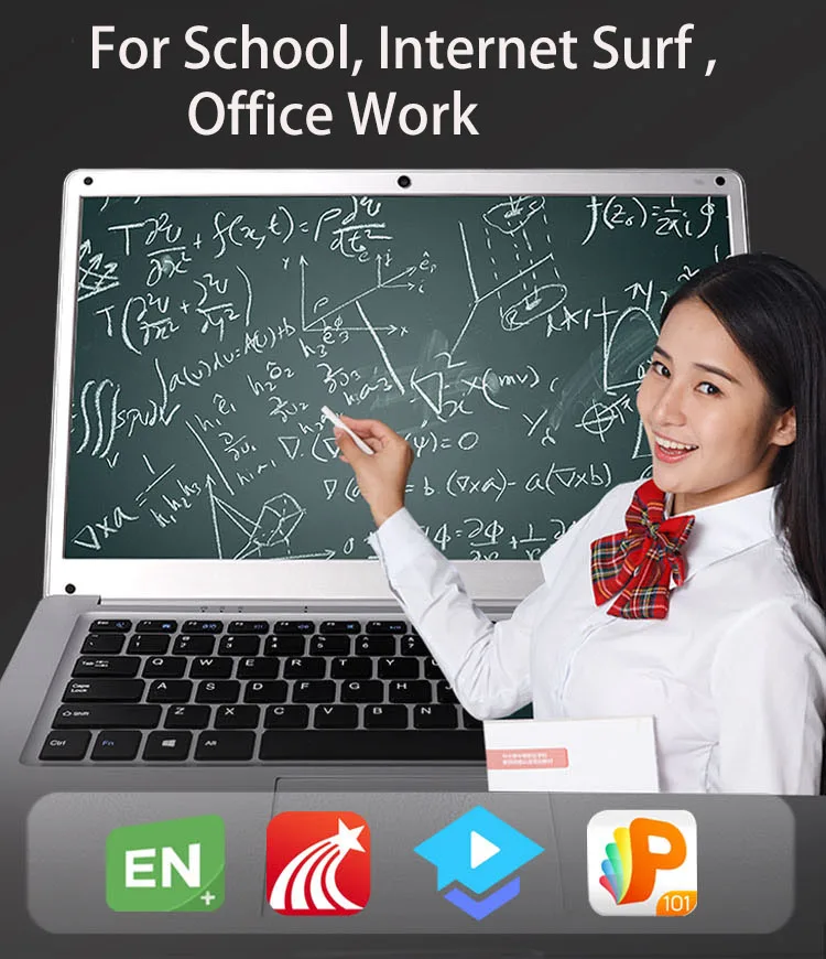 MOLOSUPER New 14inch Reliable Notebook PC Intel Turbo 2.08Ghz CPU Windows 10 Slim Laptop Perfect for Students & Internet Surf