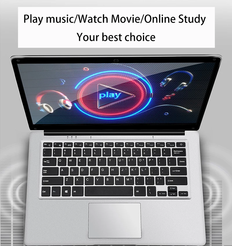 MOLOSUPER New 14inch Reliable Notebook PC Intel Turbo 2.08Ghz CPU Windows 10 Slim Laptop Perfect for Students & Internet Surf