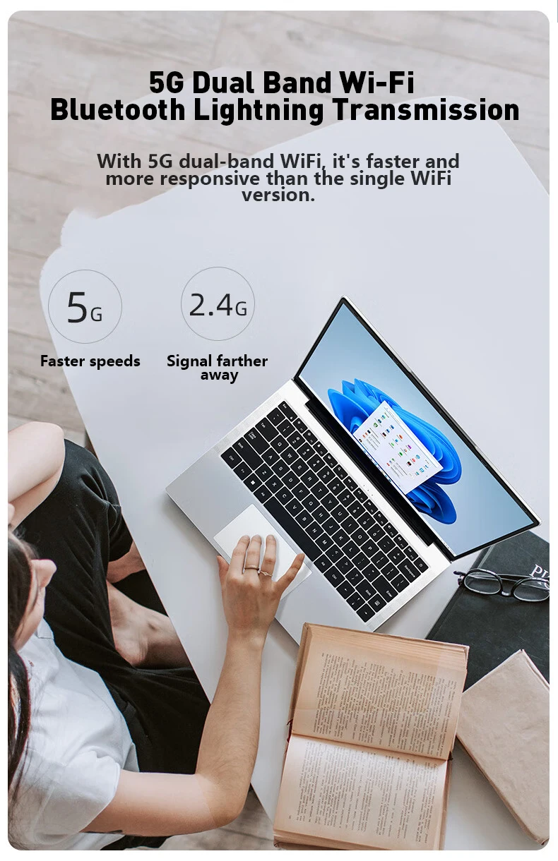 New 14.1' Laptop Intel Core I9-9900 32GB 2TB Gaming PC Ultra Slim Office Study Computer PC Windows 11 Pro 1920*1080 HD