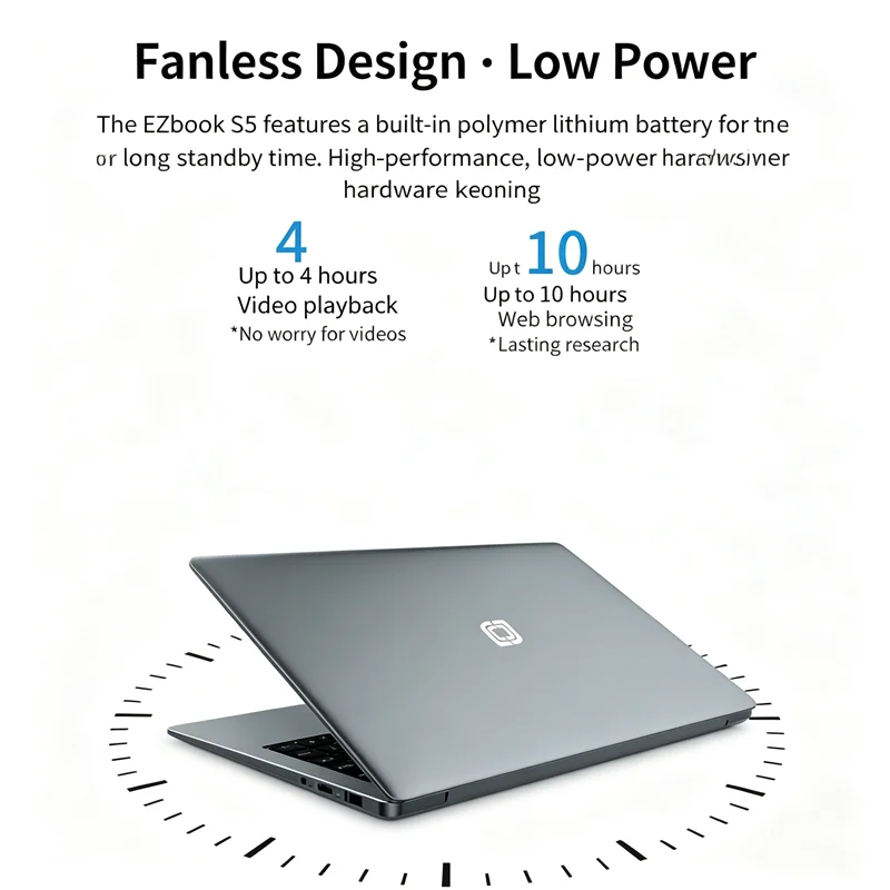 14 Inch Laptop PC 6GB LPDDR4 RAM 128GB SSD ROM 1080p FHD IPS Screen Windows 10 Computer with Celeron 4-Core Processor WIFI