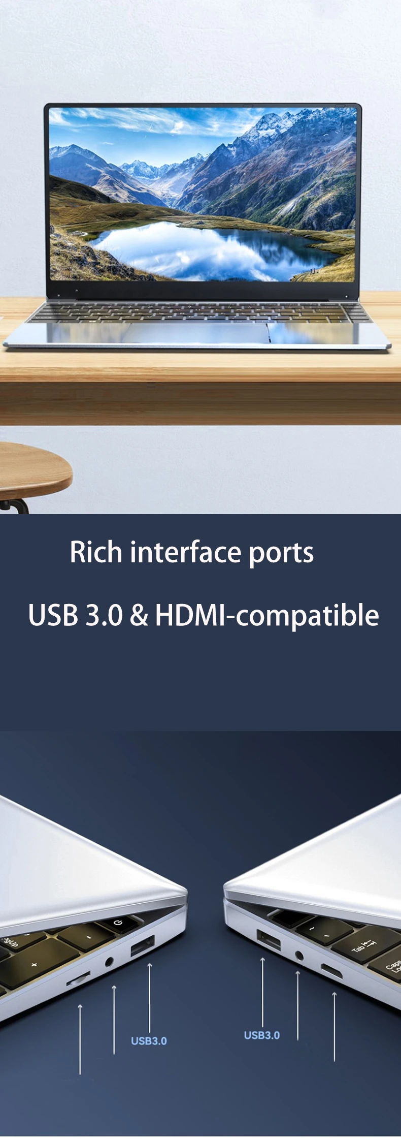 New 14 inch Slim Cheap Notebook Laptop 12GB RAM 1TB/512GB/256GB SSD Windows 10 Quad Core School Netbook Laptops