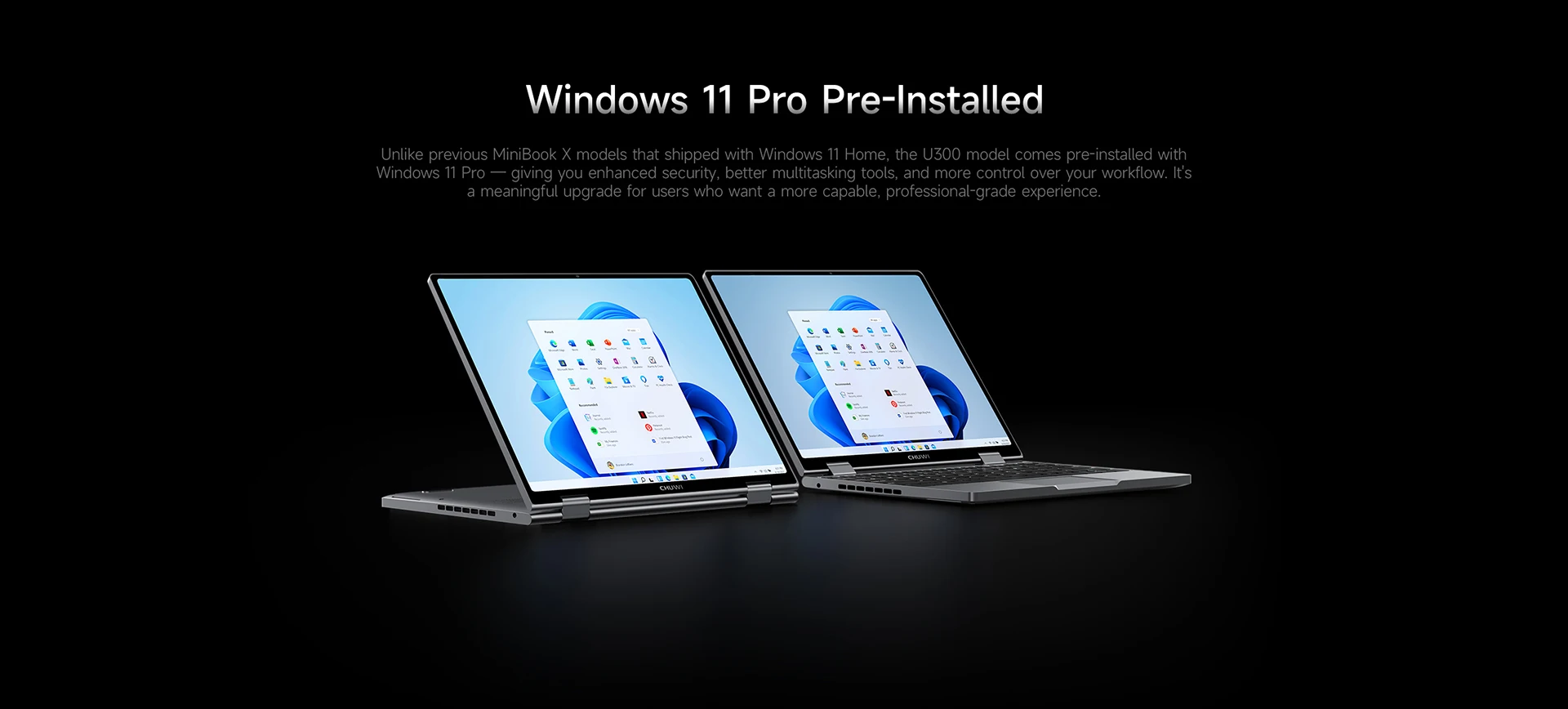 CHUWI MiniBook X Laptop Tablet 2 In 1 Intel U300/N150 10.51" FHD IPS Screen 16GB / 12GB RAM 512G SSD Windows 11 Notebook PC