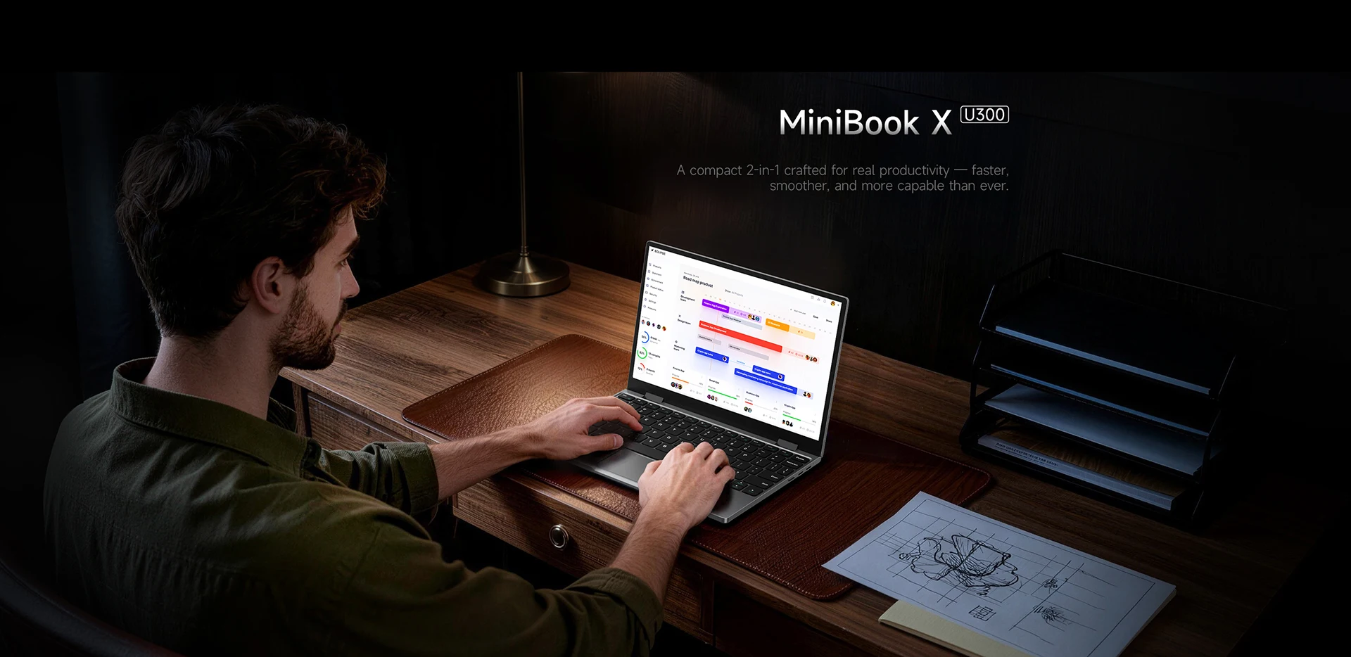 CHUWI MiniBook X Laptop Tablet 2 In 1 Intel U300/N150 10.51" FHD IPS Screen 16GB / 12GB RAM 512G SSD Windows 11 Notebook PC