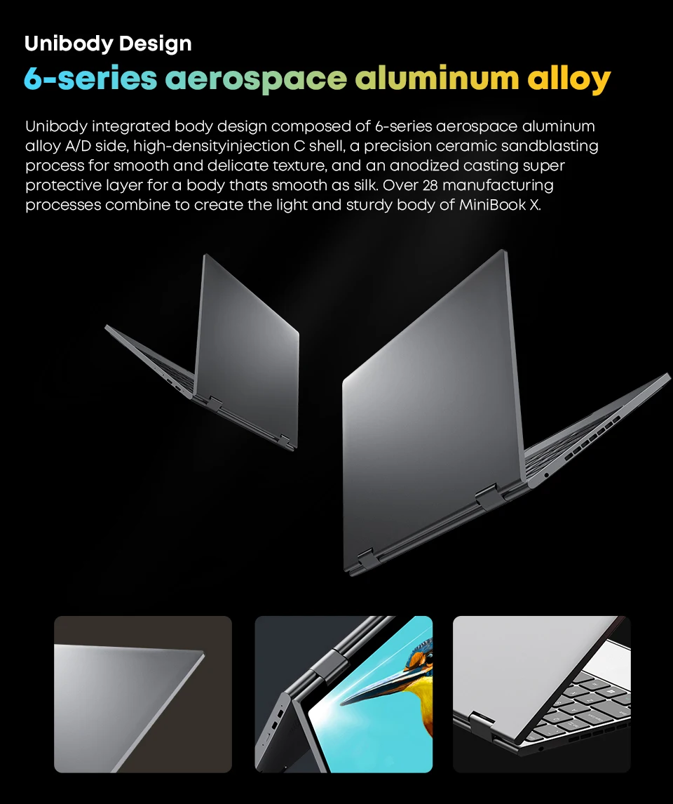 CHUWI MiniBook X Laptop Tablet 2 In 1 Intel U300/N150 10.51" FHD IPS Screen 16GB / 12GB RAM 512G SSD Windows 11 Notebook PC