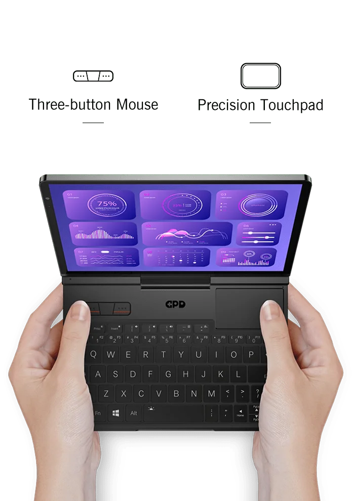 【Hot Sale】GPD Pocket4  Latest AMD AI 9 HX 370/8840U 64GB 2TB NVMe 8.8" 2560×1600 144Hz 2-in-1 Laptop Tablet Palm Size MiniPC