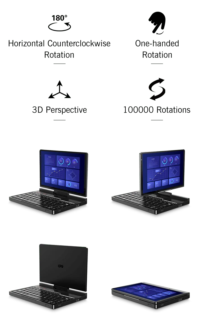 【Hot Sale】GPD Pocket4  Latest AMD AI 9 HX 370/8840U 64GB 2TB NVMe 8.8" 2560×1600 144Hz 2-in-1 Laptop Tablet Palm Size MiniPC