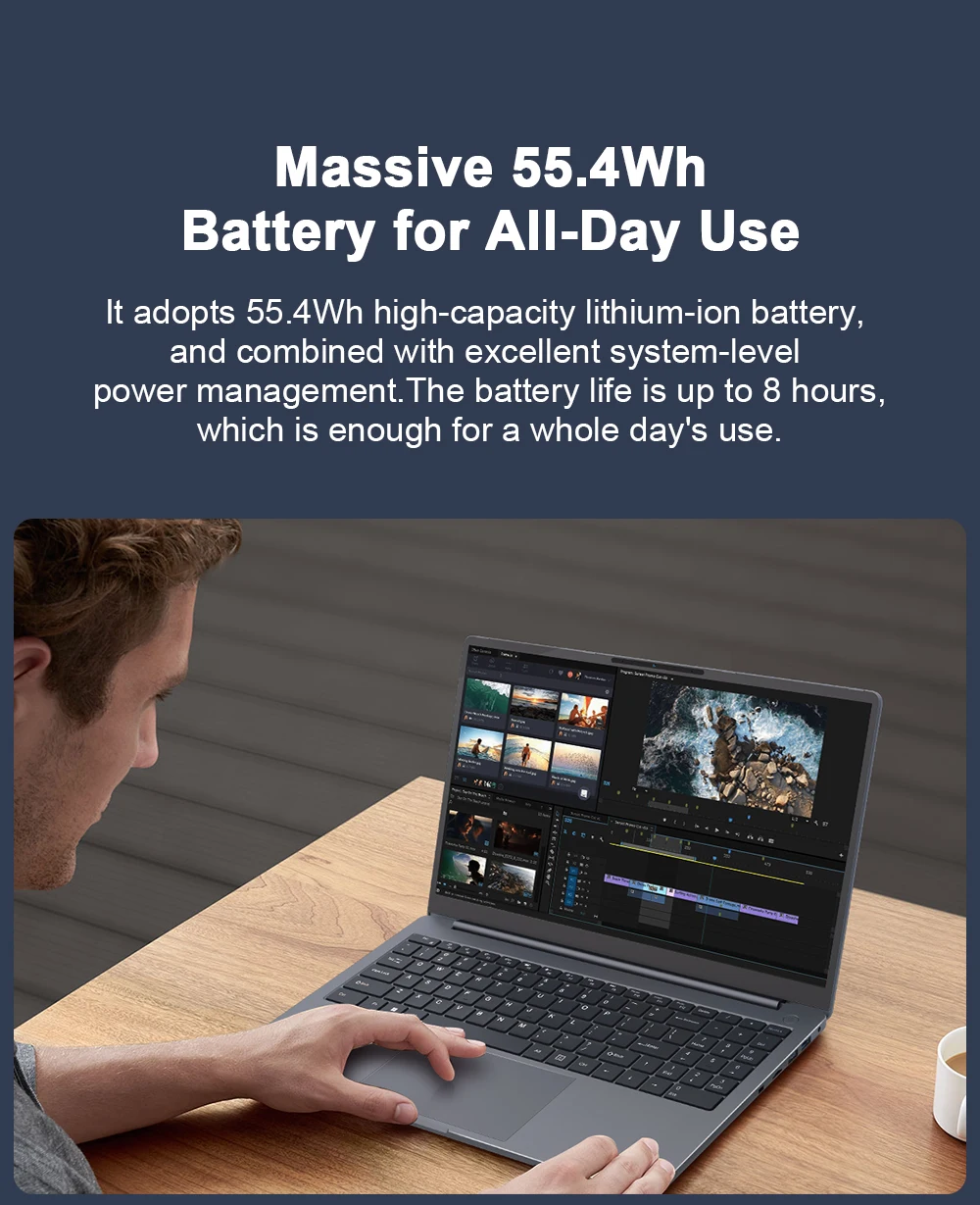 Ninkear A15 Laptop AMD Ryzen 5 5500U 16GB RAM 512GB SSD 15.6 inch IPS Metal Body Windows 11 WiFi6 Fingerprint 65W Fast Charge Business Office Gaming Notebook