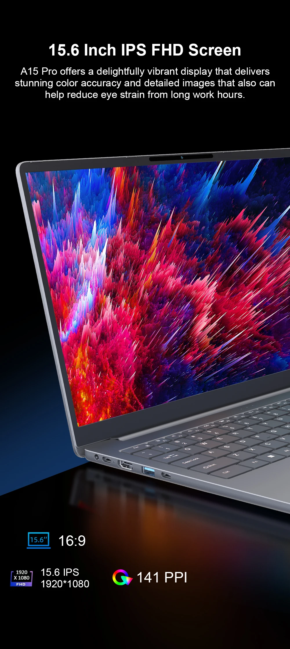 Ninkear A15 Laptop AMD Ryzen 5 5500U 16GB RAM 512GB SSD 15.6 inch IPS Metal Body Windows 11 WiFi6 Fingerprint 65W Fast Charge Business Office Gaming Notebook