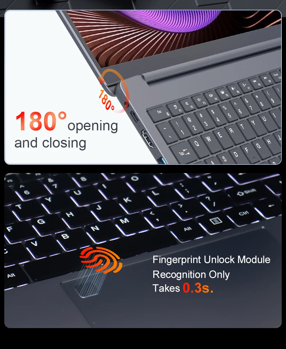 Ninkear A15 Laptop AMD Ryzen 5 5500U 16GB RAM 512GB SSD 15.6 inch IPS Metal Body Windows 11 WiFi6 Fingerprint 65W Fast Charge Business Office Gaming Notebook