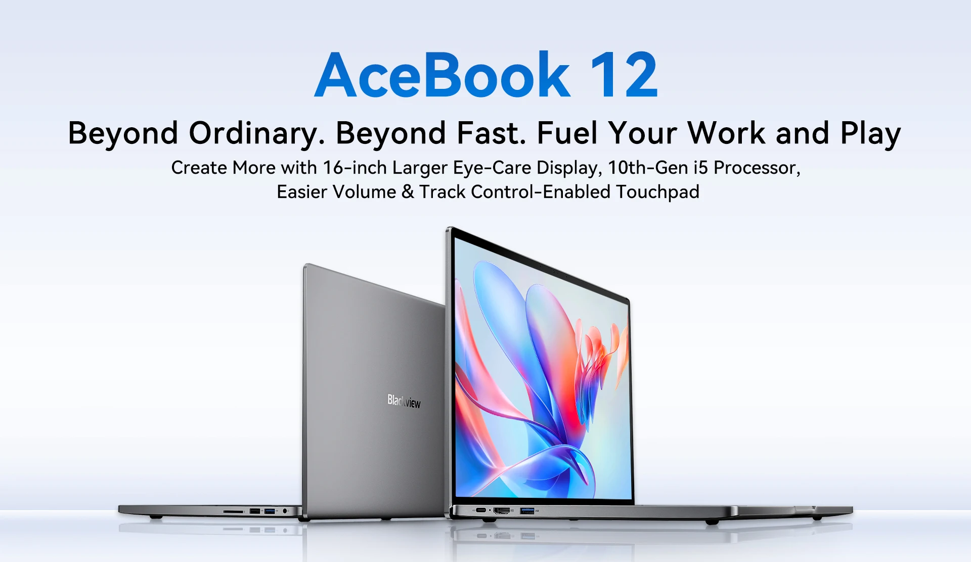 Blackview Laptop Acebook 12, Laptop 16 Inch, 16GB DDR4, 512GB SSD, Windows 11 Pro, Intel Core I5-1030NG7, 57Wh Battery, Notebook