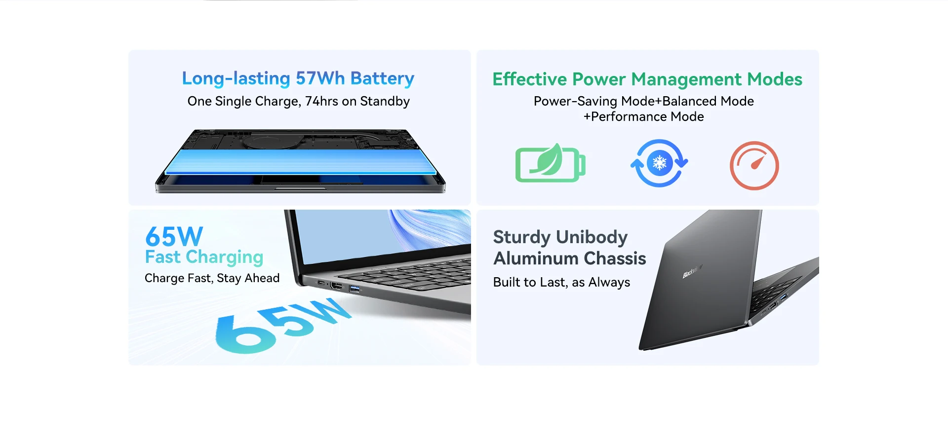 Blackview Laptop Acebook 12, Laptop 16 Inch, 16GB DDR4, 512GB SSD, Windows 11 Pro, Intel Core I5-1030NG7, 57Wh Battery, Notebook