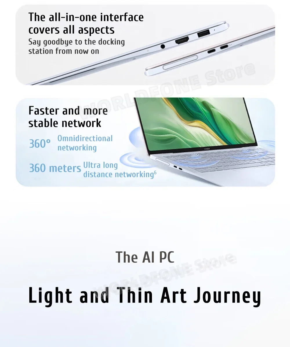 New HONOR 1kg Laptop MagicBook Art 14 2024 14.6"Inch 3.1K 120Hz OLED Touchscreen Intel Ultra 5 7 Computer PC Notebook Ultrabook