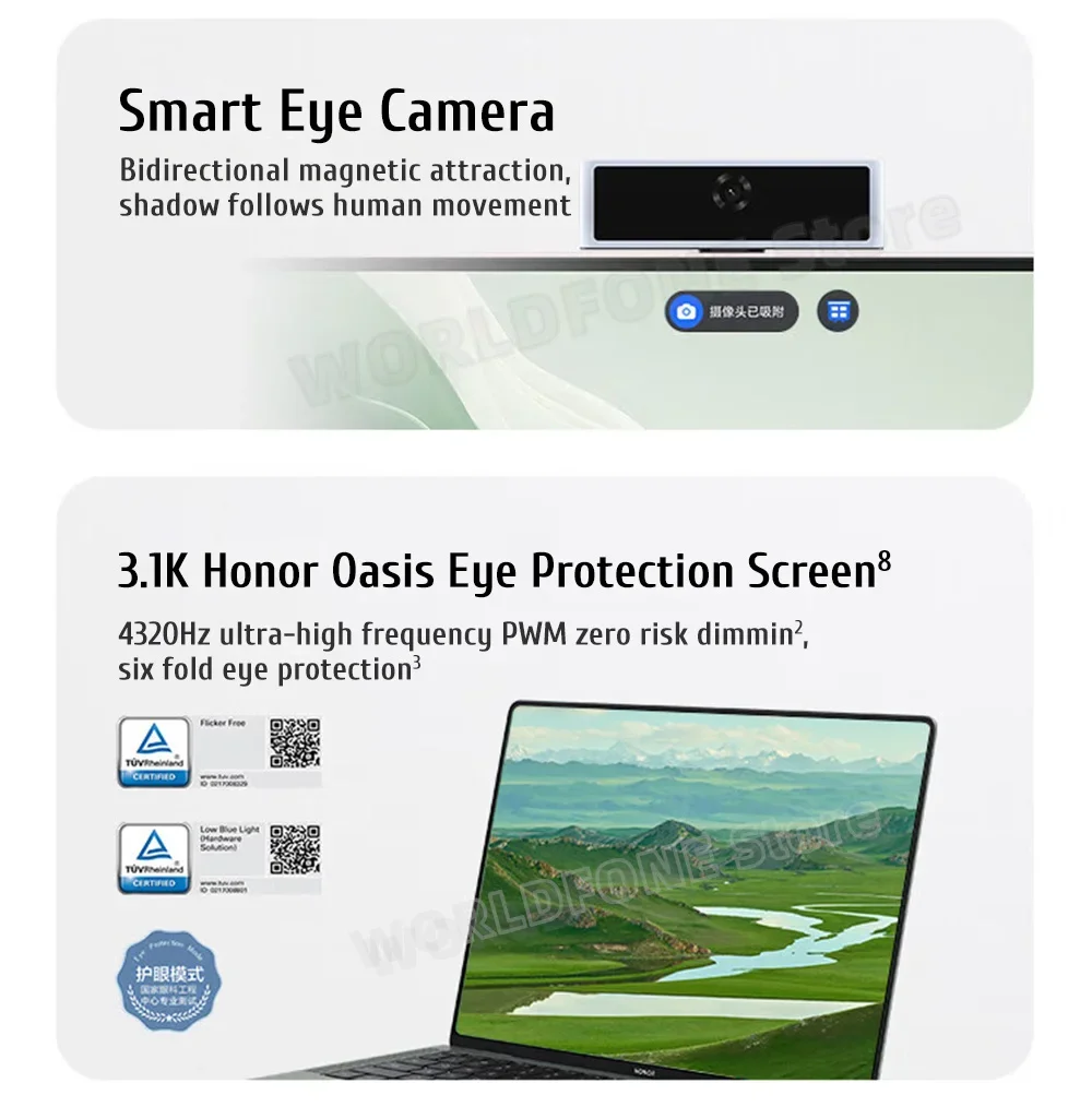 New HONOR 1kg Laptop MagicBook Art 14 2024 14.6"Inch 3.1K 120Hz OLED Touchscreen Intel Ultra 5 7 Computer PC Notebook Ultrabook