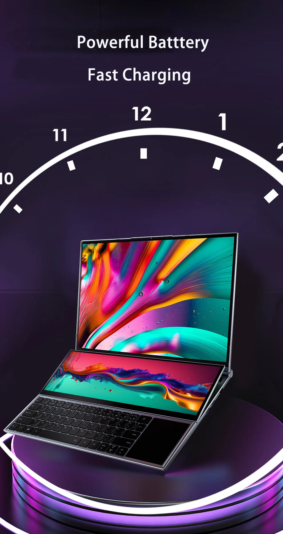 Dual-screen Laptop 14 inch Touch LCD 16GB/8GB RAM 1TB/512GB SSD I7 9th Generation 6 Cores Gaming Laptops Notebook