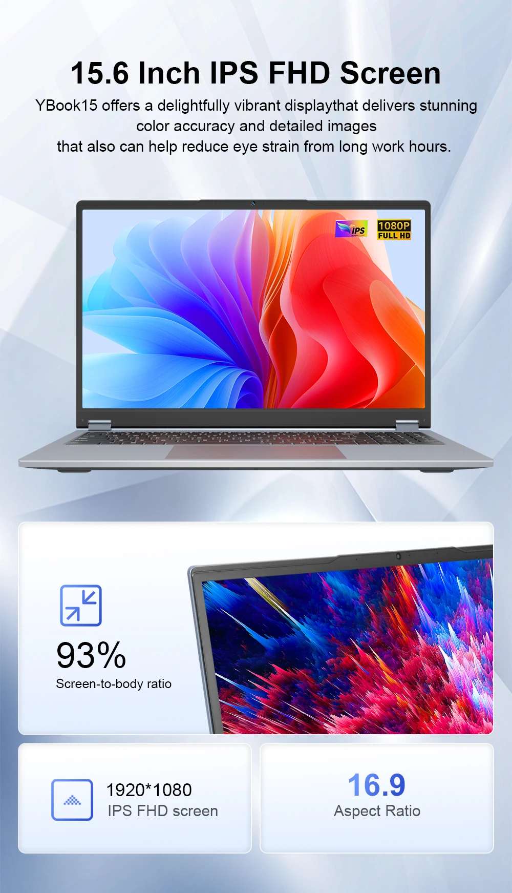 Ninkear YBook15 15.6 inch 2 in 1 laptop pc computer 360 convertible touchscreen Windows 11 16GB RAM 512GB SSD Ryzen 3 3200U ultrabook portable laptop notebook FHD IPS for work study office