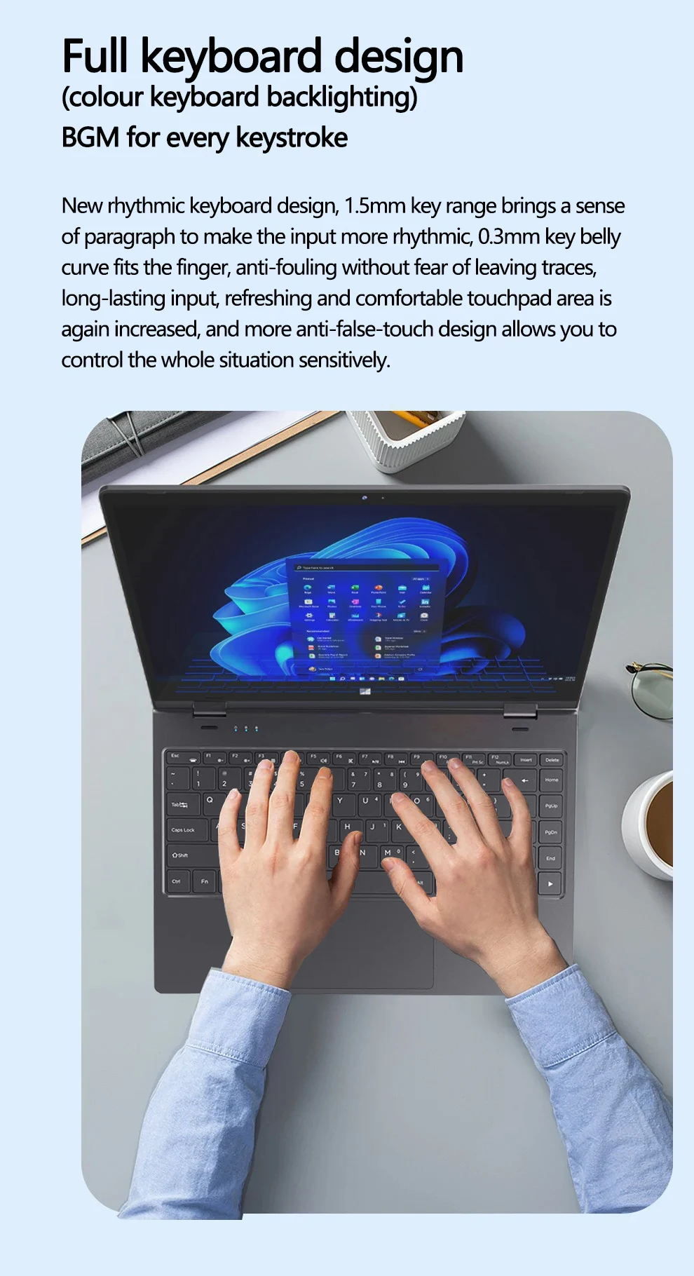 14 inch YOGA Mini Laptop Intel N95 12GB DDR5 1TB SSD 6000 mAh Tablet 2-in-1 2.5K 2560*1440 Screen Touch 360° Flip Office Study