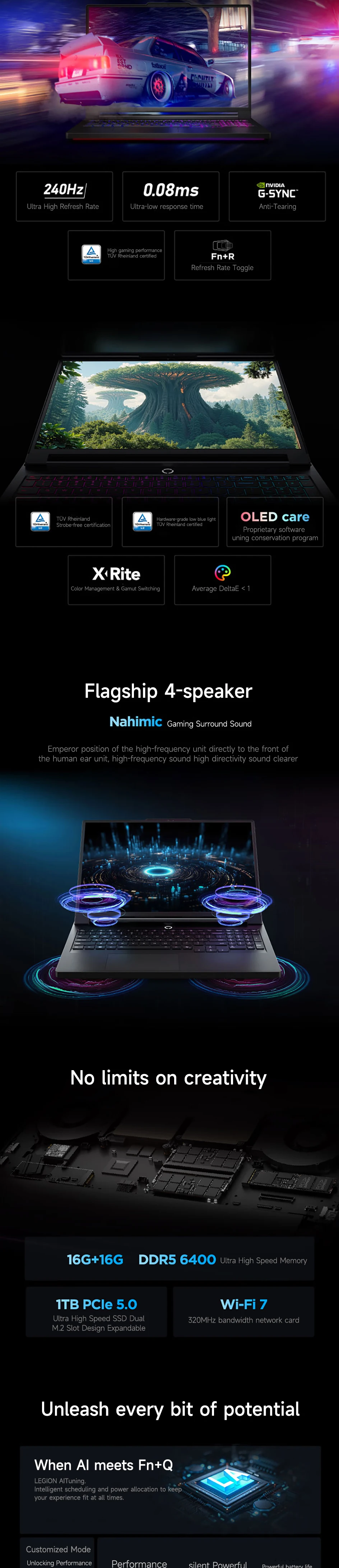 Lenovo Gaming Laptop LEGION Y9000P 2025 Supreme Edition 16-inch 240Hz Ultra9-275HX 32GB+1TB RTX5070T/RTX5080 Gaming Notebook PC