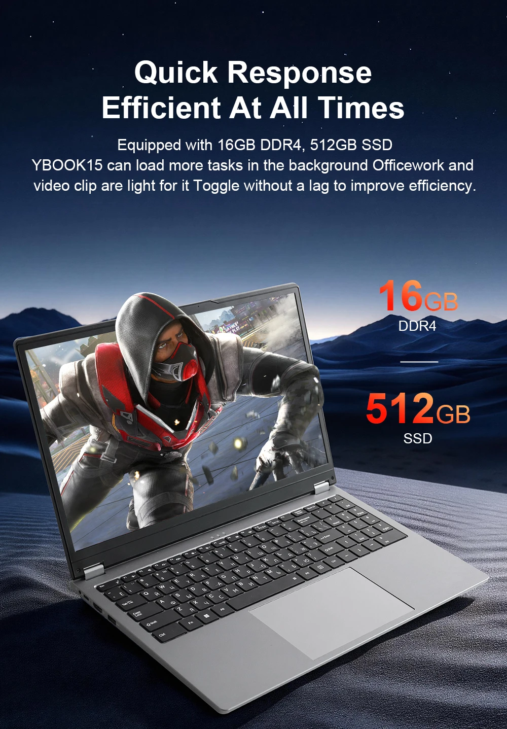 Ninkear YBook 15 Laptop 2 in 1, 15.6 Inch Full HD Display AMD Ryzen 3 3250U 16GB RAM 512GB SSD Windows 11 360° Touchscreen 2 in 1 Convertible Notebook Backlit Keyboard for Business Home Office Study and Everyday Multitasking
