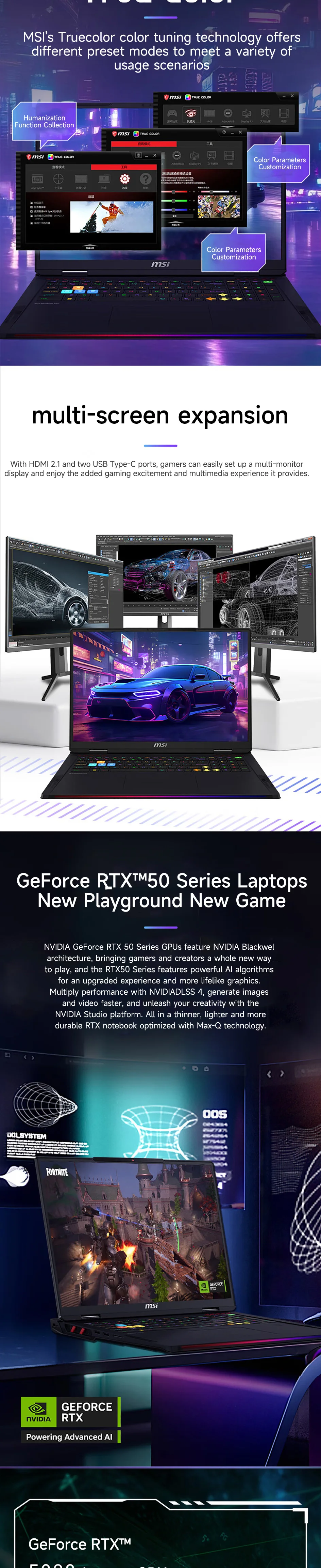 2026 MSI Raider A18 HX Gaming Laptop 2.5K QHD 240Hz IPS Screen Notebook AMD R9-9955HX3D 16GB 1TB RTX5070Ti Netbook Computer PC