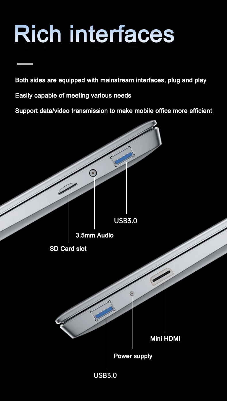 [3-Year Warranty] 2026 15.6" Ultra Slim Laptop Intel Core I9-9900  32GB RAM 2TB SSD 1080P FHD Windows 11 High-Performance Portable Notebook
