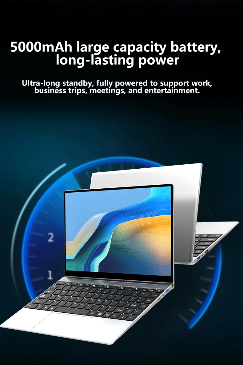 LENO 14.1"Laptop Ultra Slim Windows11 16GB 2TB SSD Intel 4405U Gamer Notebook 1920*1080 Display Office Study Gaming Computer PC