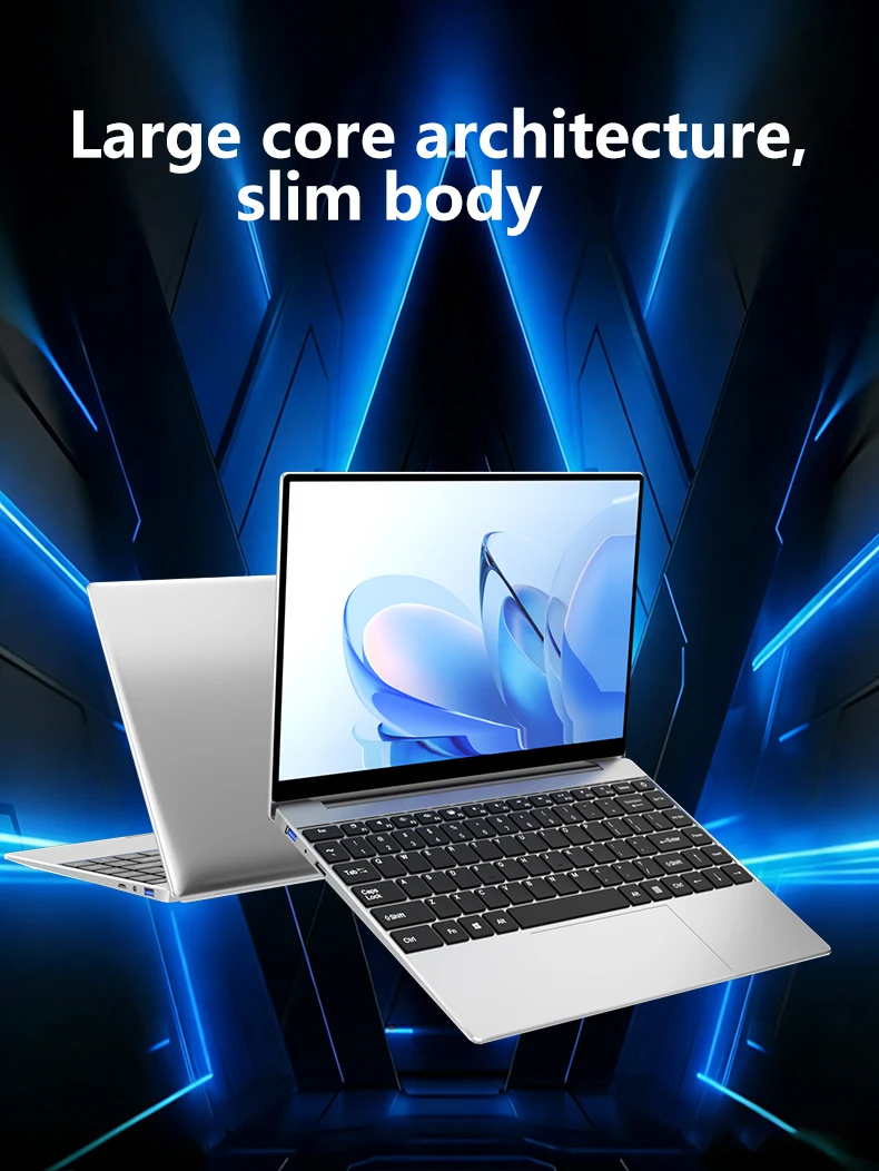 LENO 14.1"Laptop Ultra Slim Windows11 16GB 2TB SSD Intel 4405U Gamer Notebook 1920*1080 Display Office Study Gaming Computer PC