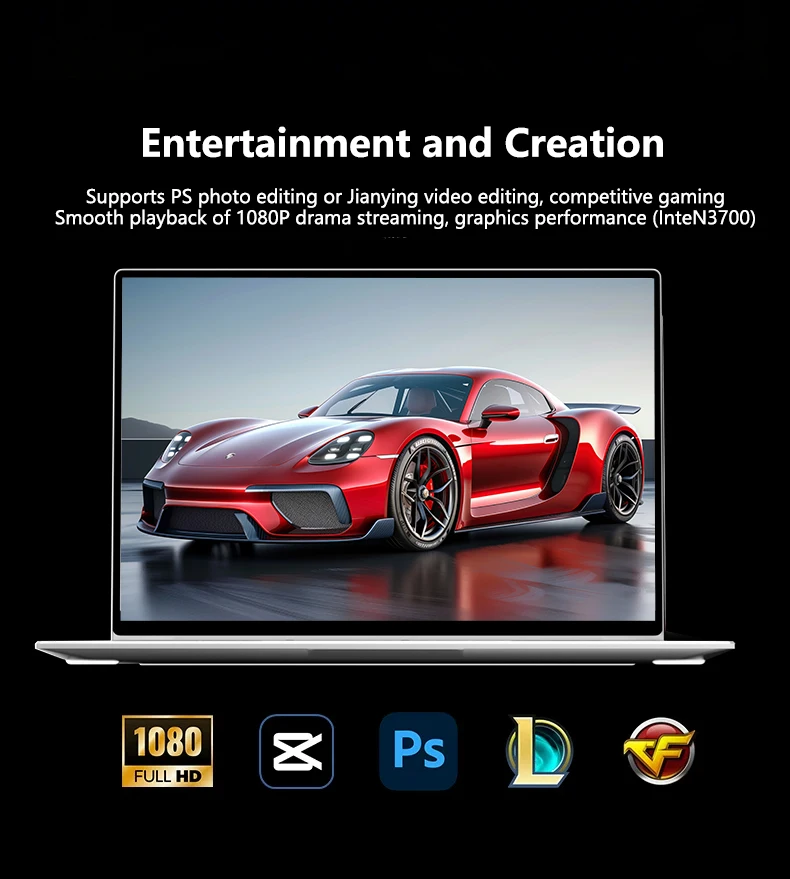 NAIWO 2026 14.1"Ultra Slim Laptop Windows11 16GB 2TB SSD Gamer Notebook Intel 4405U 1920*1080 Display Office Study Computer PC