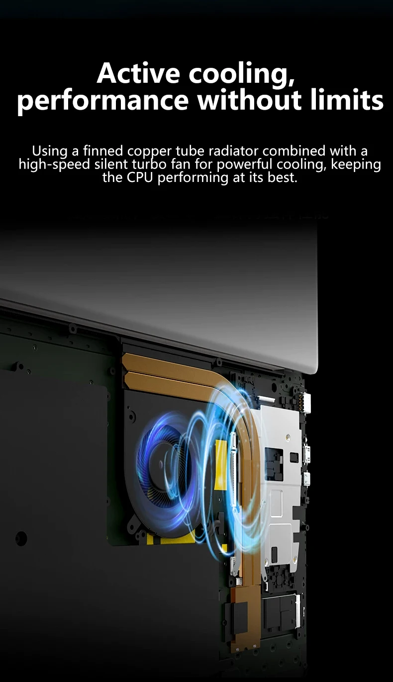 NAIWO 14.1"Laptop Ultra Slim Windows11 Pro 16GB 2TB SSD Gamer Notebook Intel 4405U 1920*1080 Display Office Study Computer PC