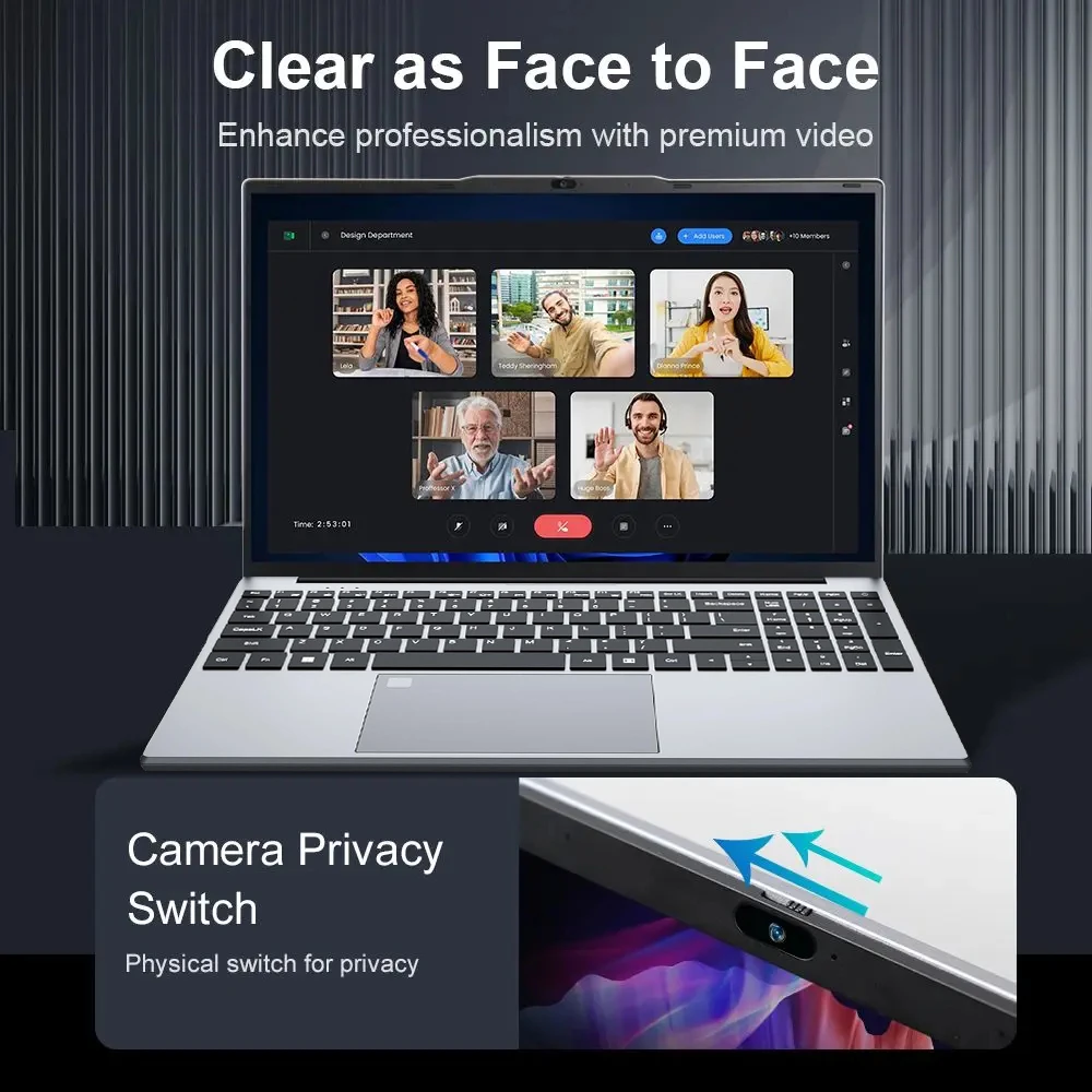 Xiaman 2026 15.6" Portable Laptop Computer 16Gb Ram 1Tb Ssd Intel Core I3 Office Windows 11 Notebook Pc with Backlit Fingerprint