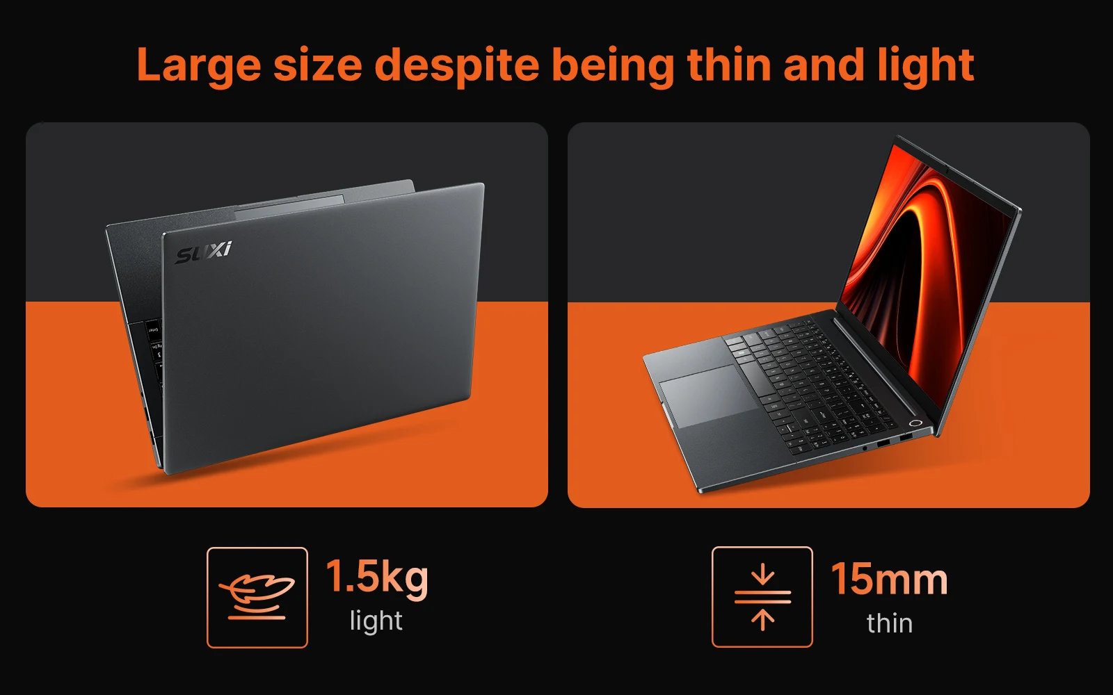 SUXI R9-5950H Laptop 15.6 inch 90Hz Display 32GB RAM 512GB SSD 4.3GHz Fingerprint Unlock Windows 11 Notebook Computer